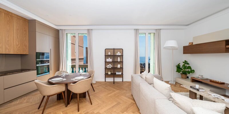 Monaco – Monte-Carlo – Elegante appartamento con 3 stanze e vista mare